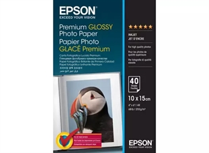Epson Premium Glossy Photo Paper 255 g/m² - 10x15cm - 40 lapų
