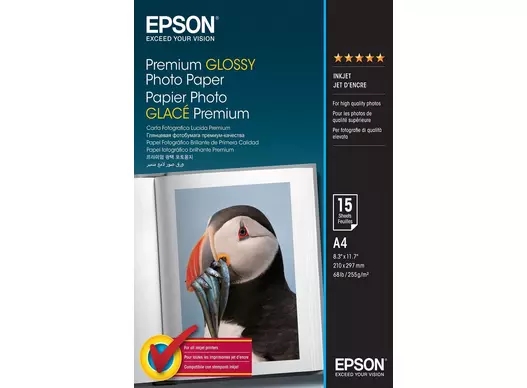 Epson Premium Glossy Photo Paper 255 g/m² - A4 - 15 lapų